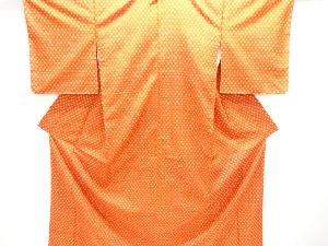 井桁絣織り出し手織り紬着物